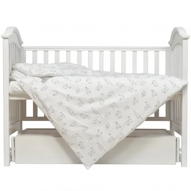 Змінна постіль 3 ел Twins Zoo 3022-TZ-01, white rabbit